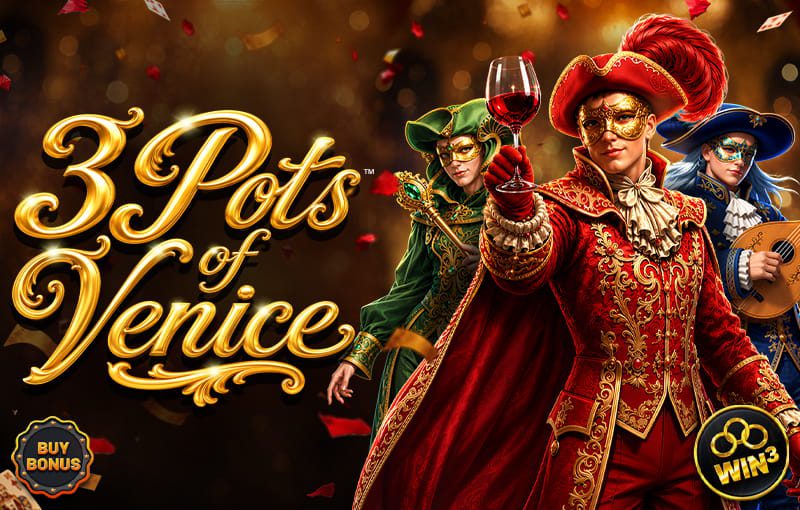 Tragamonedas 3 Pots of Venice de Betsoft - arte oficial del juego