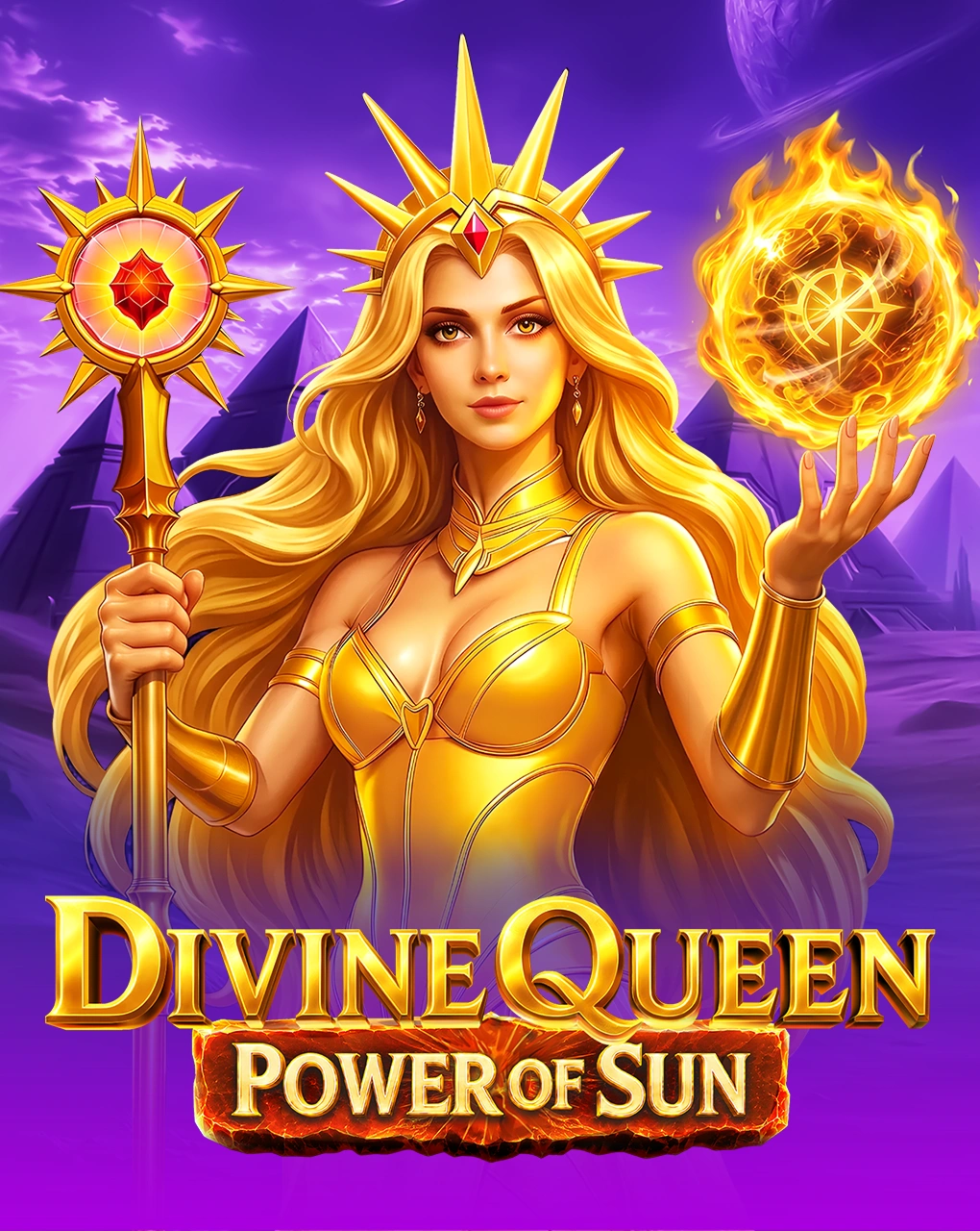 Tragamonedas Divine Queen: Power of Sun de BGaming - arte oficial del juego