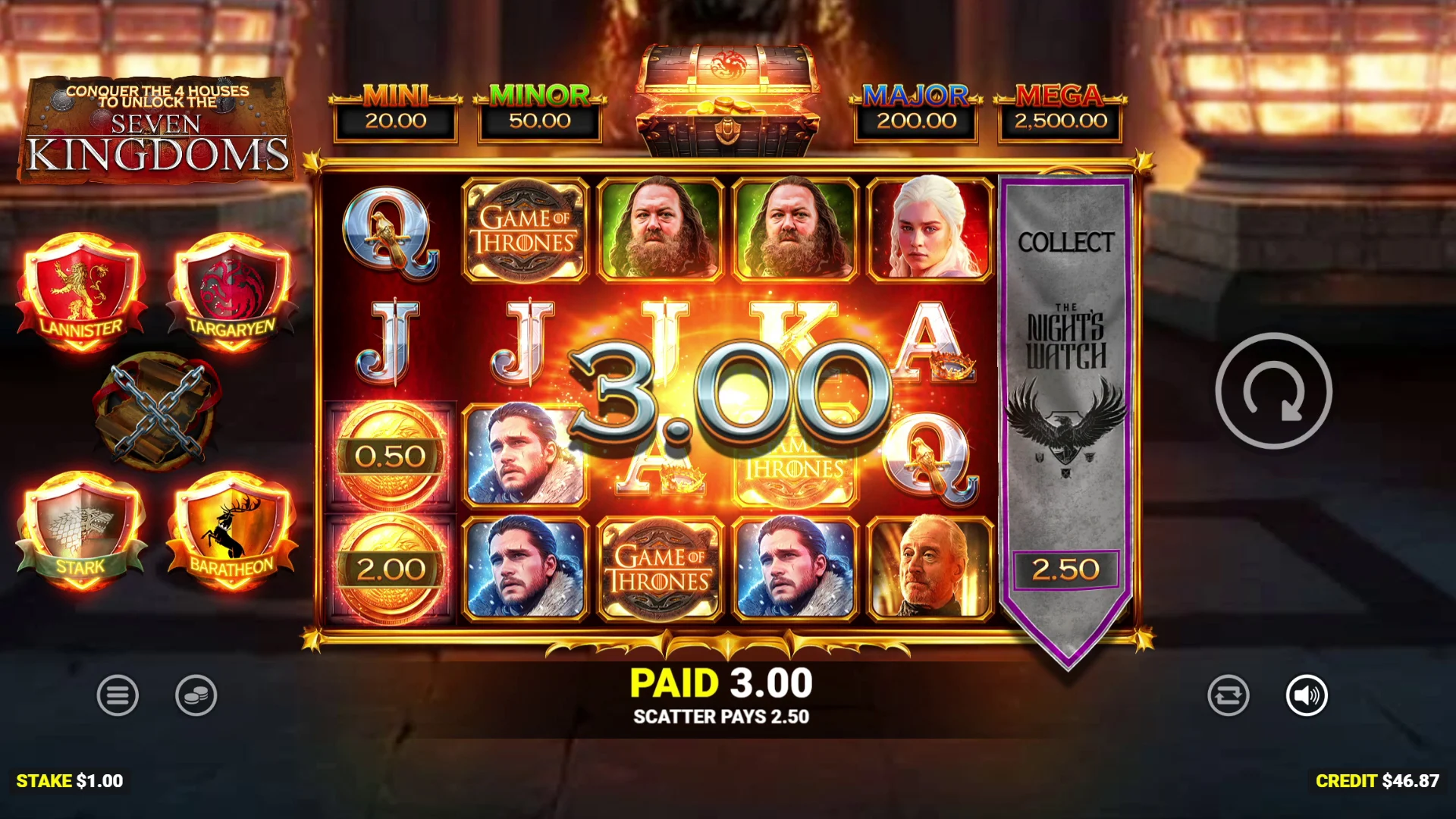 Tragamonedas Game of Thrones de Blueprint Gaming - arte oficial del juego