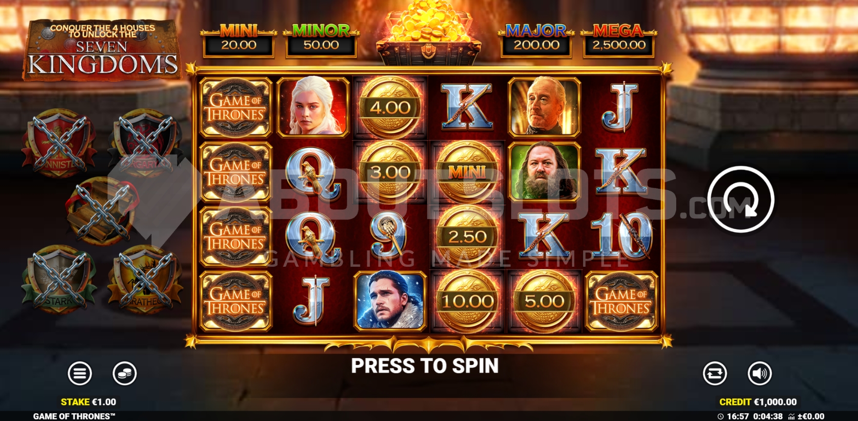 Game of Thrones - captura oficial do jogo