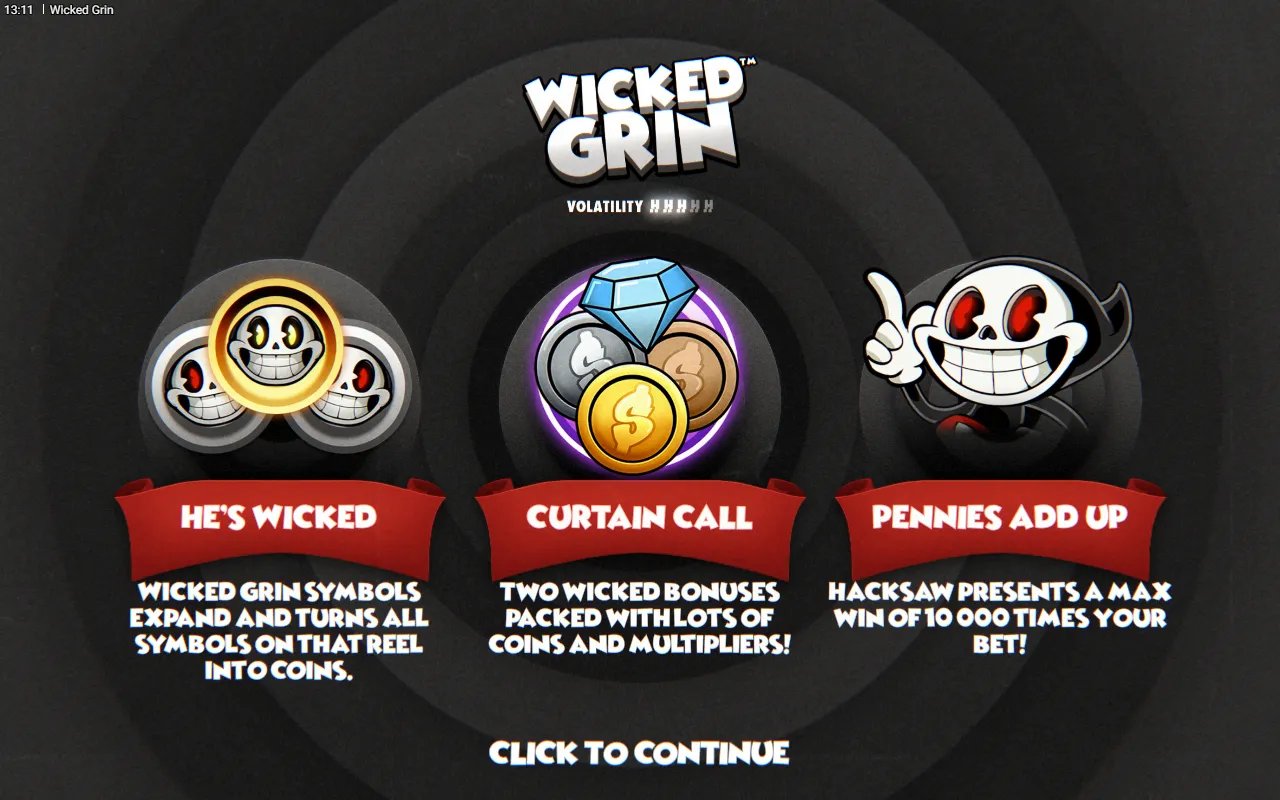Wicked Grin by Hacksaw Gaming - official game art