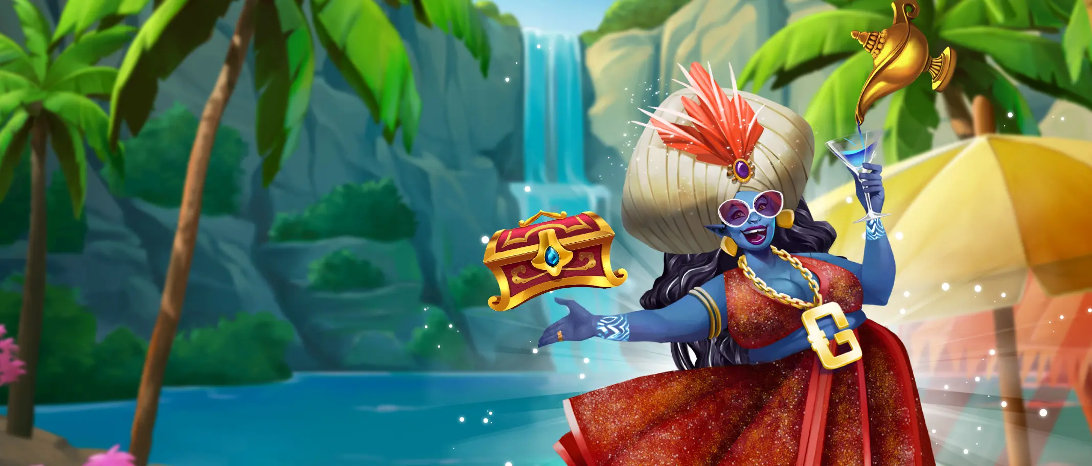 1001 Mystery Genie Fortunes - official slot artwork