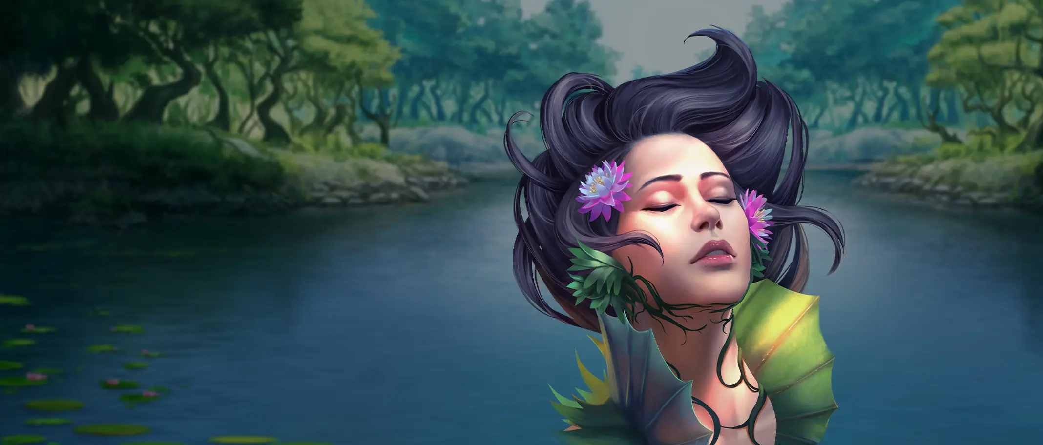 Lord Merlin and The Lady of The Lake - official slot artwork