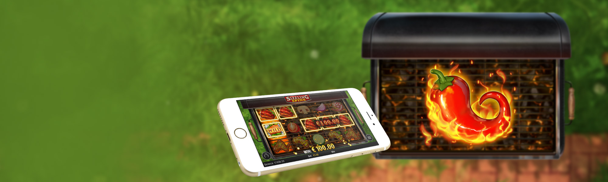 Sizzling Spins - official slot artwork
