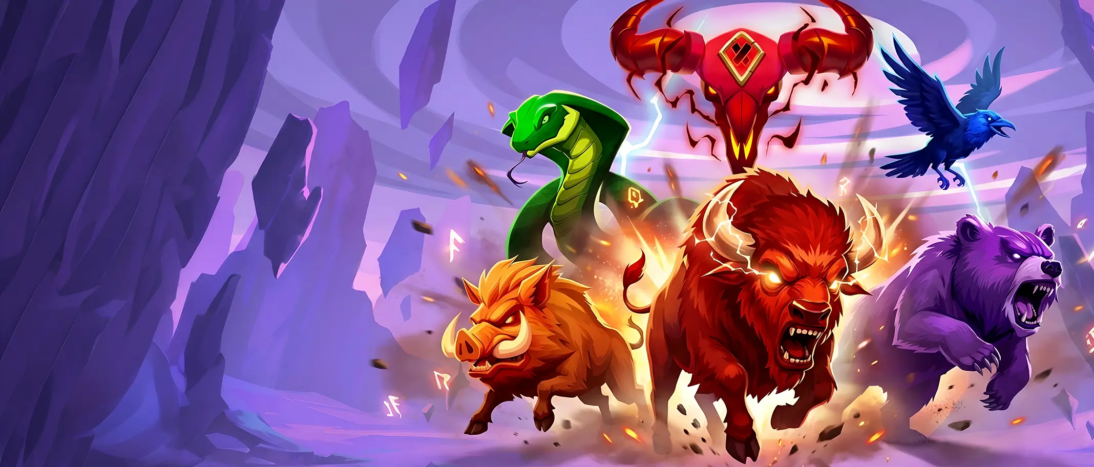 Triple Beasts of Fortune - official slot artwork