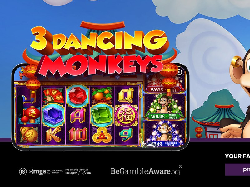 3 Dancing Monkeys - official slot artwork