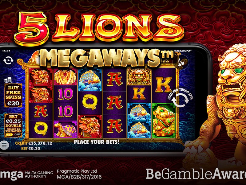 5 Lions Megaways - official slot artwork