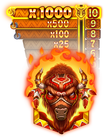 10 Flaming Bisons - official slot artwork